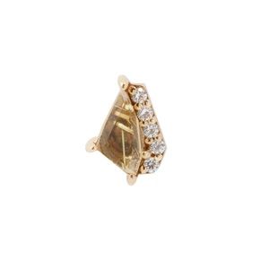 Buddha Jewelry ELEVATE - RUTILATED QUARTZ + CZ - THREADLESS END